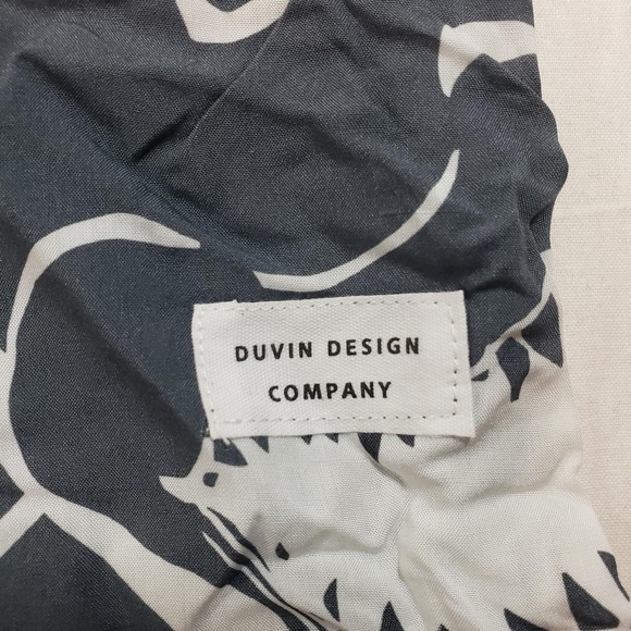 Duvin Design Company Shirt Mens XL Blue White Jaws‎ Shark Print Button Up Casual - Picture 2 of 8